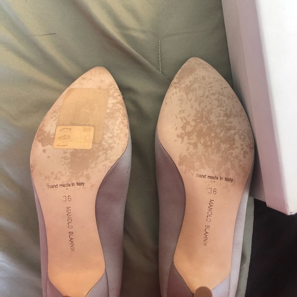 ❌SOLD❌ Manolo hangisi satin light grey size 36 - Picture 5 of 6